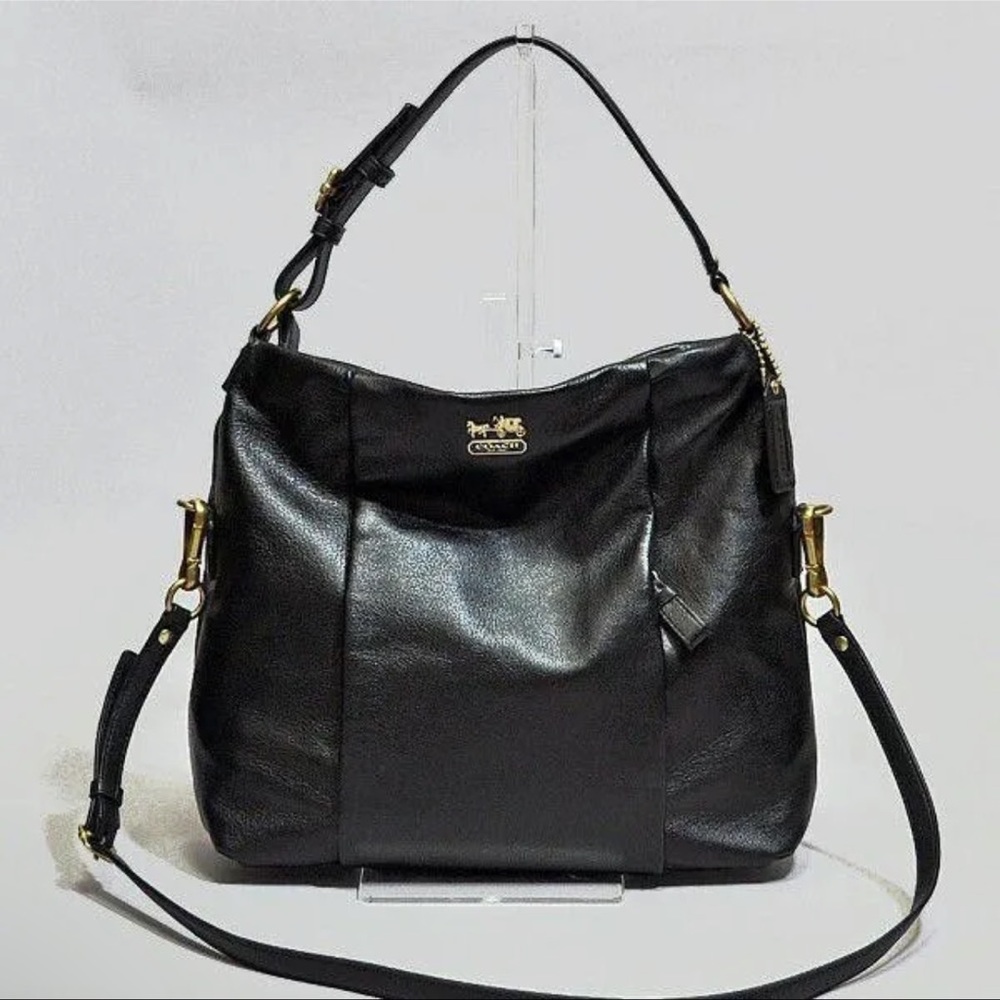 ❤️COACH Madison Leather Isabelle Hand Bag 🩷Black❤️ Brand New With Tag❤️